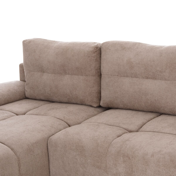 ΚΑΝΑΠΕΣ ΚΡΕΒΑΤΙ ΑΡΙΣΤΕΡΗ ΓΩΝΙΑ COMFYRA HM3336.03L ΜΠΕΖ ΥΦΑΣΜΑ 268x180x83Υεκ