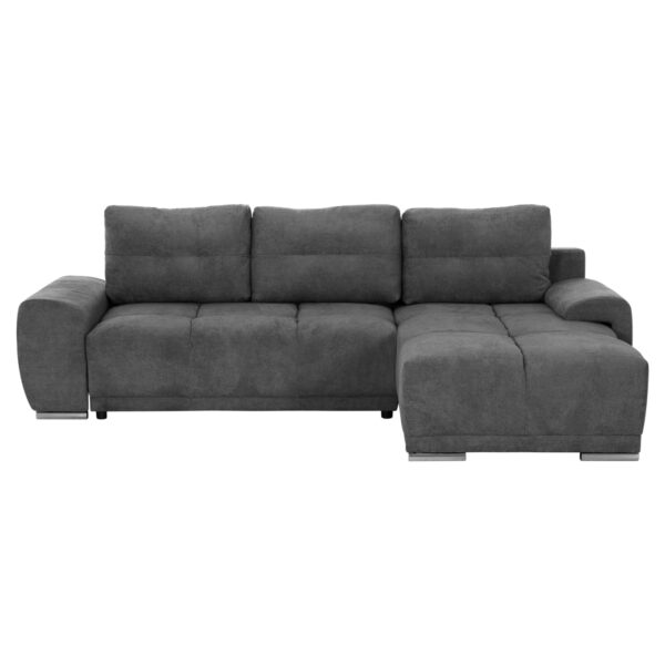 ΚΑΝΑΠΕΣ ΚΡΕΒΑΤΙ ΔΕΞΙΑ ΓΩΝΙΑ COMFYRA HM3336.01R ΓΚΡΙ ΥΦΑΣΜΑ 270x181x75Υεκ