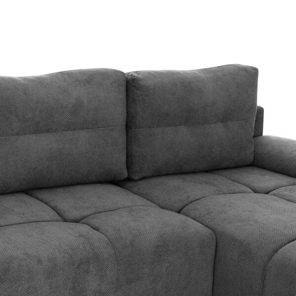 ΚΑΝΑΠΕΣ ΚΡΕΒΑΤΙ ΔΕΞΙΑ ΓΩΝΙΑ COMFYRA HM3336.01R ΓΚΡΙ ΥΦΑΣΜΑ 270x181x75Υεκ