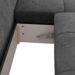 ΚΑΝΑΠΕΣ ΚΡΕΒΑΤΙ ΔΕΞΙΑ ΓΩΝΙΑ COMFYRA HM3336.01R ΓΚΡΙ ΥΦΑΣΜΑ 270x181x75Υεκ