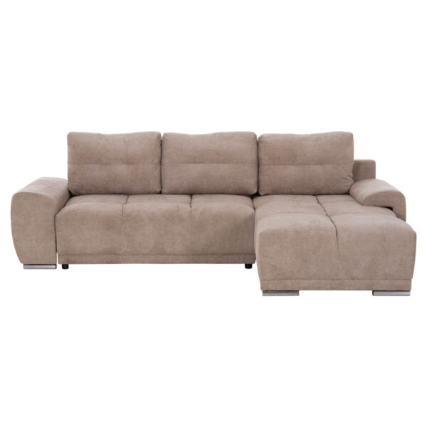 ΚΑΝΑΠΕΣ ΚΡΕΒΑΤΙ ΔΕΞΙΑ ΓΩΝΙΑ COMFYRA HM3336.03R ΜΠΕΖ ΥΦΑΣΜΑ 270x181x75Υεκ