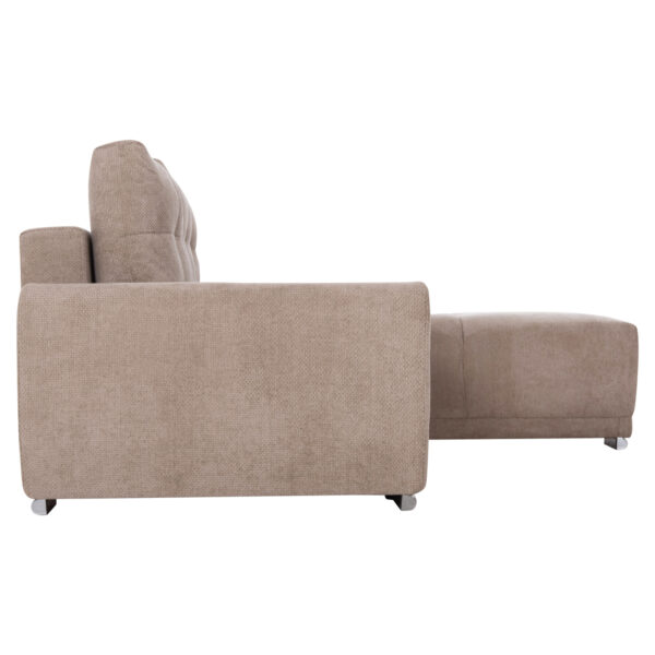 ΚΑΝΑΠΕΣ ΚΡΕΒΑΤΙ ΔΕΞΙΑ ΓΩΝΙΑ COMFYRA HM3336.03R ΜΠΕΖ ΥΦΑΣΜΑ 270x181x75Υεκ