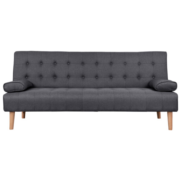 ΚΑΝΑΠΕΣ ΚΡΕΒΑΤΙ WANDA HM3149.01 ΜΕ ΓΚΡΙ ΥΦΑΣΜΑ ΚΑΙ 2 ΠΛΑΙΝΑ ΜΑΞΙΛΑΡΙΑ 190X84X83Y εκ.