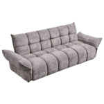 ΚΑΝΑΠΕΣ ΚΡΕΒΑΤΙ MELU HM3314.01 ΓΚΡΙ ΥΦΑΣΜΑ--ΚΑΘΙΣΜΑ POCKET SPRINGS 240-250x90x85Υεκ.