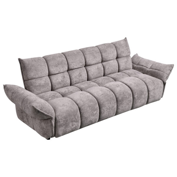 ΚΑΝΑΠΕΣ ΚΡΕΒΑΤΙ MELU HM3314.01 ΓΚΡΙ ΥΦΑΣΜΑ--ΚΑΘΙΣΜΑ POCKET SPRINGS 240-250x90x85Υεκ.