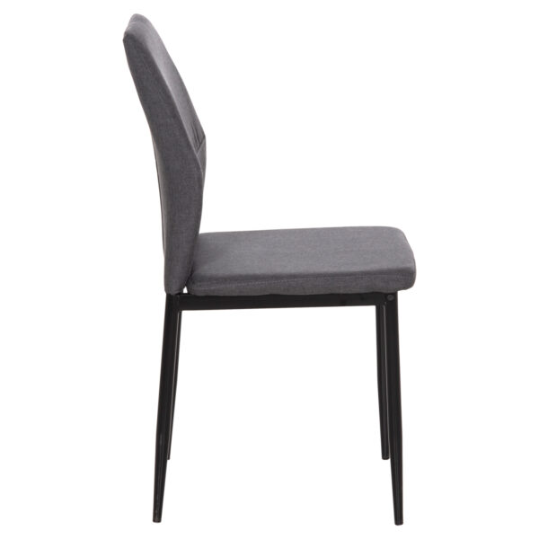 ΚΑΡΕΚΛΑ ΤΡΑΠΕΖΑΡΙΑΣ DIAZ HM18346.01 ΓΚΡΙ ΥΦΑΣΜΑ-ΜΕΤΑΛΛΙΚΑ ΠΟΔΙΑ ΜΑΥΡΑ 41,5x52x87Υεκ.