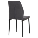 ΚΑΡΕΚΛΑ ΤΡΑΠΕΖΑΡΙΑΣ DIAZ HM18346.01 ΓΚΡΙ ΥΦΑΣΜΑ-ΜΕΤΑΛΛΙΚΑ ΠΟΔΙΑ ΜΑΥΡΑ 41,5x52x87Υεκ.