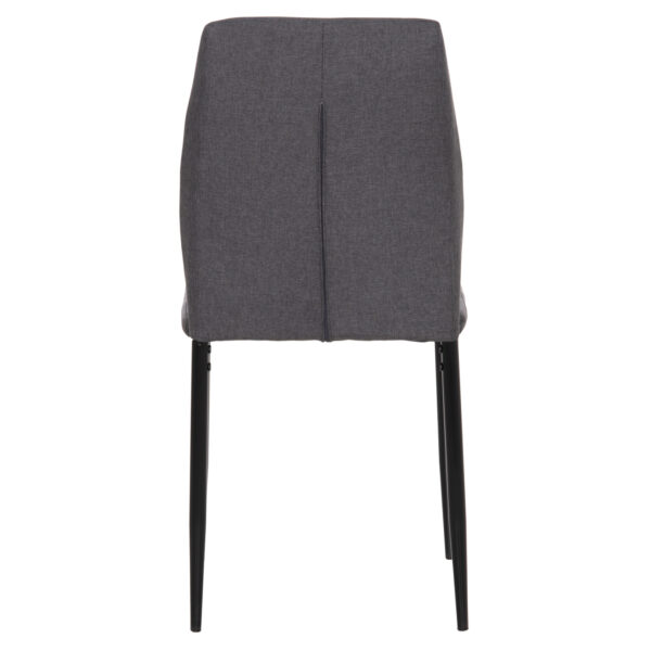 ΚΑΡΕΚΛΑ ΤΡΑΠΕΖΑΡΙΑΣ DIAZ HM18346.01 ΓΚΡΙ ΥΦΑΣΜΑ-ΜΕΤΑΛΛΙΚΑ ΠΟΔΙΑ ΜΑΥΡΑ 41,5x52x87Υεκ.