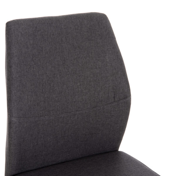 ΚΑΡΕΚΛΑ ΤΡΑΠΕΖΑΡΙΑΣ DIAZ HM18346.01 ΓΚΡΙ ΥΦΑΣΜΑ-ΜΕΤΑΛΛΙΚΑ ΠΟΔΙΑ ΜΑΥΡΑ 41,5x52x87Υεκ.