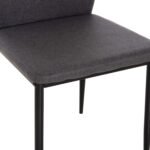 ΚΑΡΕΚΛΑ ΤΡΑΠΕΖΑΡΙΑΣ DIAZ HM18346.01 ΓΚΡΙ ΥΦΑΣΜΑ-ΜΕΤΑΛΛΙΚΑ ΠΟΔΙΑ ΜΑΥΡΑ 41,5x52x87Υεκ.