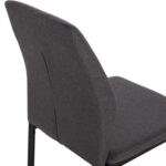 ΚΑΡΕΚΛΑ ΤΡΑΠΕΖΑΡΙΑΣ DIAZ HM18346.01 ΓΚΡΙ ΥΦΑΣΜΑ-ΜΕΤΑΛΛΙΚΑ ΠΟΔΙΑ ΜΑΥΡΑ 41,5x52x87Υεκ.