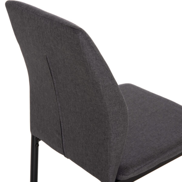 ΚΑΡΕΚΛΑ ΤΡΑΠΕΖΑΡΙΑΣ DIAZ HM18346.01 ΓΚΡΙ ΥΦΑΣΜΑ-ΜΕΤΑΛΛΙΚΑ ΠΟΔΙΑ ΜΑΥΡΑ 41,5x52x87Υεκ.