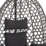 ΚΡΕΜΑΣΤΗ ΦΩΛΙΑ NESTA HM6468.01 ΓΚΡΙ ΜΕΤΑΛΛΟ & P.E.RATTAN 100x100x190Υεκ.