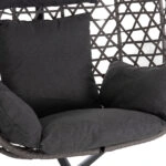 ΚΡΕΜΑΣΤΗ ΦΩΛΙΑ NESTA HM6468.01 ΓΚΡΙ ΜΕΤΑΛΛΟ & P.E.RATTAN 100x100x190Υεκ.