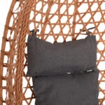 ΚΡΕΜΑΣΤΗ ΦΩΛΙΑ NESTA HM6468.05 ΜΑΥΡΟ ΜΕΤΑΛΛΟ--ΚΑΦΕ P.E.RATTAN 100x100x190Υεκ.
