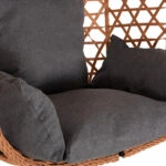 ΚΡΕΜΑΣΤΗ ΦΩΛΙΑ NESTA HM6468.05 ΜΑΥΡΟ ΜΕΤΑΛΛΟ--ΚΑΦΕ P.E.RATTAN 100x100x190Υεκ.