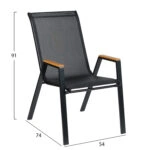 ΠΟΛΥΘΡΟΝΑ ΕΞ.ΧΩΡΟΥ LEONE HM6429.03 ΜΕΤΑΛΛΙΚΗ ΜΑΥΡΗ--TEXTILENE ΜΑΥΡΟ 54x74x91Υεκ