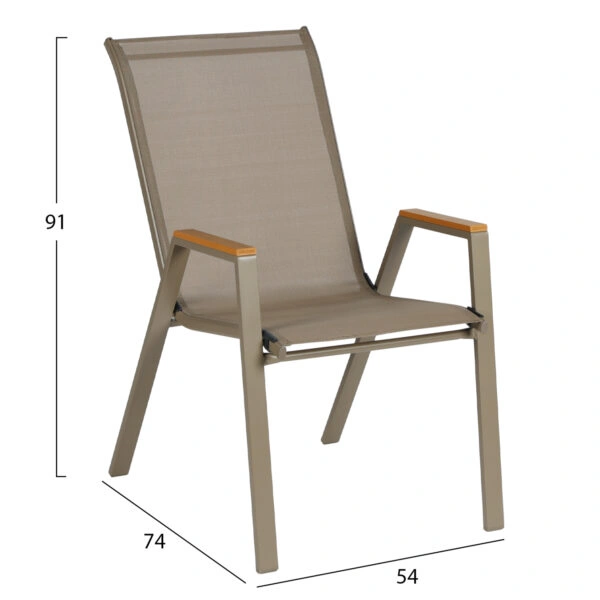 ΠΟΛΥΘΡΟΝΑ ΕΞ.ΧΩΡΟΥ LEONE HM6429.04 ΜΕΤΑΛΛΙΚΗ ΣΑΜΠΑΝΙ--TEXTILENE ΣΑΜΠΑΝΙ 54x74x91Υεκ