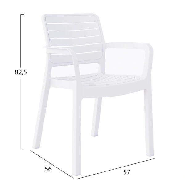 ΠΟΛΥΘΡΟΝΑ ΕΞΩΤ.ΧΩΡΟΥ FLAN HM6369.01 ΛΕΥΚΟ ΠΟΛΥΠΡΟΠΥΛΕΝΙΟ 57x56x82.5Yεκ.