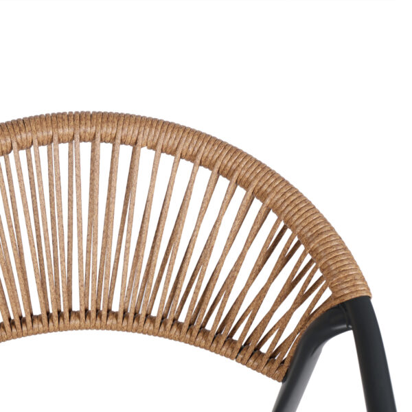 ΠΟΛΥΘΡΟΝΑ HOMAN HM6430.01 ΓΚΡΙ ΜΕΤΑΛΛΟ & TEXTILENE--ΜΠΕΖ P.E.RATTAN 53,5x62x75Υεκ