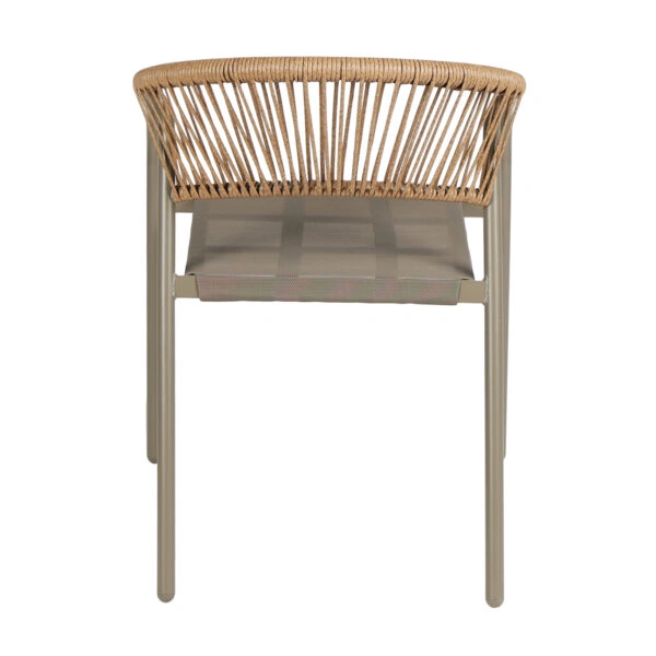 ΠΟΛΥΘΡΟΝΑ HOMAN HM6430.04 ΣΑΜΠΑΝΙ ΜΕΤΑΛΛΟ & TEXTILENE--ΜΠΕΖ P.E.RATTAN 53,5x62x75Υεκ