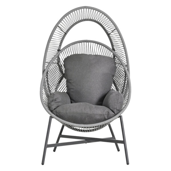 ΠΟΛΥΘΡΟΝΑ-ΦΩΛΙΑ RULER HM6506.01 ΓΚΡΙ ΜΕΤΑΛΛΟ-P.E.RATTAN-ΜΑΞΙΛΑΡΙΑ 90x85x149Υεκ