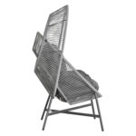 ΠΟΛΥΘΡΟΝΑ-ΦΩΛΙΑ RULER HM6506.01 ΓΚΡΙ ΜΕΤΑΛΛΟ-P.E.RATTAN-ΜΑΞΙΛΑΡΙΑ 90x85x149Υεκ