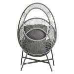 ΠΟΛΥΘΡΟΝΑ-ΦΩΛΙΑ RULER HM6506.01 ΓΚΡΙ ΜΕΤΑΛΛΟ-P.E.RATTAN-ΜΑΞΙΛΑΡΙΑ 90x85x149Υεκ