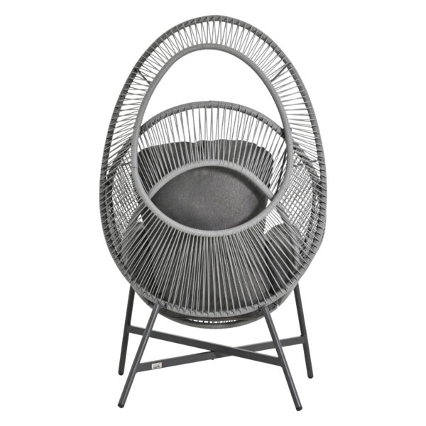 ΠΟΛΥΘΡΟΝΑ-ΦΩΛΙΑ RULER HM6506.01 ΓΚΡΙ ΜΕΤΑΛΛΟ-P.E.RATTAN-ΜΑΞΙΛΑΡΙΑ 90x85x149Υεκ