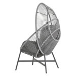 ΠΟΛΥΘΡΟΝΑ-ΦΩΛΙΑ RULER HM6506.01 ΓΚΡΙ ΜΕΤΑΛΛΟ-P.E.RATTAN-ΜΑΞΙΛΑΡΙΑ 90x85x149Υεκ