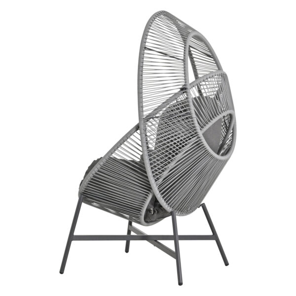 ΠΟΛΥΘΡΟΝΑ-ΦΩΛΙΑ RULER HM6506.01 ΓΚΡΙ ΜΕΤΑΛΛΟ-P.E.RATTAN-ΜΑΞΙΛΑΡΙΑ 90x85x149Υεκ