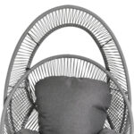 ΠΟΛΥΘΡΟΝΑ-ΦΩΛΙΑ RULER HM6506.01 ΓΚΡΙ ΜΕΤΑΛΛΟ-P.E.RATTAN-ΜΑΞΙΛΑΡΙΑ 90x85x149Υεκ