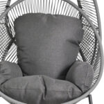 ΠΟΛΥΘΡΟΝΑ-ΦΩΛΙΑ RULER HM6506.01 ΓΚΡΙ ΜΕΤΑΛΛΟ-P.E.RATTAN-ΜΑΞΙΛΑΡΙΑ 90x85x149Υεκ