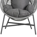 ΠΟΛΥΘΡΟΝΑ-ΦΩΛΙΑ RULER HM6506.01 ΓΚΡΙ ΜΕΤΑΛΛΟ-P.E.RATTAN-ΜΑΞΙΛΑΡΙΑ 90x85x149Υεκ