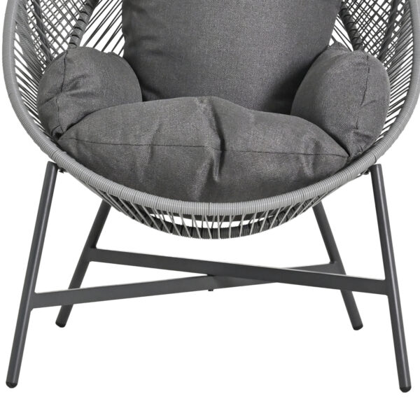 ΠΟΛΥΘΡΟΝΑ-ΦΩΛΙΑ RULER HM6506.01 ΓΚΡΙ ΜΕΤΑΛΛΟ-P.E.RATTAN-ΜΑΞΙΛΑΡΙΑ 90x85x149Υεκ