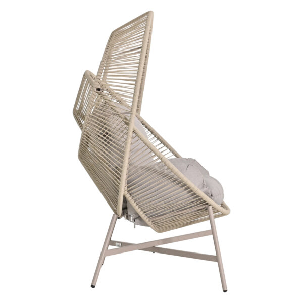 ΠΟΛΥΘΡΟΝΑ-ΦΩΛΙΑ RULER HM6506.02 ΜΟΚΑ ΜΕΤΑΛΛΟ-P.E.RATTAN--ΓΚΡΙ ΜΑΞΙΛΑΡΙΑ 90x85x149Υεκ