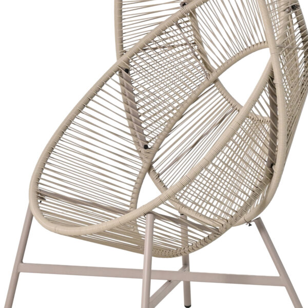 ΠΟΛΥΘΡΟΝΑ-ΦΩΛΙΑ RULER HM6506.02 ΜΟΚΑ ΜΕΤΑΛΛΟ-P.E.RATTAN--ΓΚΡΙ ΜΑΞΙΛΑΡΙΑ 90x85x149Υεκ