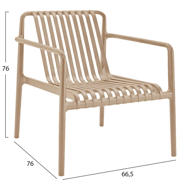 ΠΟΛΥΘΡΟΝΑ LOUNGE ΕΞΩΤ.ΧΩΡΟΥ MALEN HM6626.04 ΚΑΠΟΥΤΣΙΝΟ ΠΟΛΥΠΡΟΠΥΛΕΝΙΟ 66x77x76Υεκ