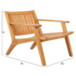 ΠΟΛΥΘΡΟΝΑ LOUNGE ARANIA HM6617 ΞΥΛΟ TEAK ΣΕ ΦΥΣΙΚΟ 65x76x70Υεκ.