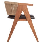 ΠΟΛΥΘΡΟΝΑ ΤΡΑΠΕΖΑΡΙΑΣ BRANN HM18238.11 ΞΥΛΟ ΤΕΑΚ-ΚΑΦΕ PU-ΣΧΟΙΝΙ 60x67x76Υεκ.