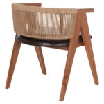 ΠΟΛΥΘΡΟΝΑ ΤΡΑΠΕΖΑΡΙΑΣ BRANN HM18238.11 ΞΥΛΟ ΤΕΑΚ-ΚΑΦΕ PU-ΣΧΟΙΝΙ 60x67x76Υεκ.