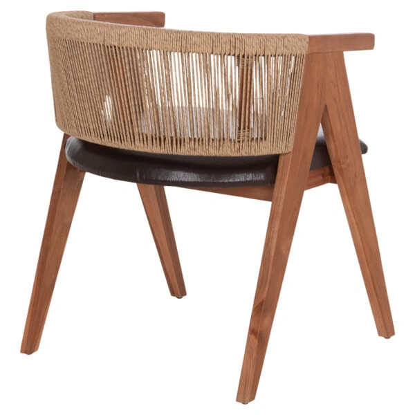 ΠΟΛΥΘΡΟΝΑ ΤΡΑΠΕΖΑΡΙΑΣ BRANN HM18238.11 ΞΥΛΟ ΤΕΑΚ-ΚΑΦΕ PU-ΣΧΟΙΝΙ 60x67x76Υεκ.