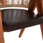 ΠΟΛΥΘΡΟΝΑ ΤΡΑΠΕΖΑΡΙΑΣ BRANN HM18238.11 ΞΥΛΟ ΤΕΑΚ-ΚΑΦΕ PU-ΣΧΟΙΝΙ 60x67x76Υεκ.