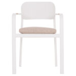 ΠΟΛΥΘΡΟΝΑ ΤΡΑΠΕΖΑΡΙΑΣ ELARA HM6414.02 ΛΕΥΚΟ ΑΛΟΥΜΙΝΙΟ-ΜΠΕΖ OLEFIN--TEAK 56x62x78Υεκ