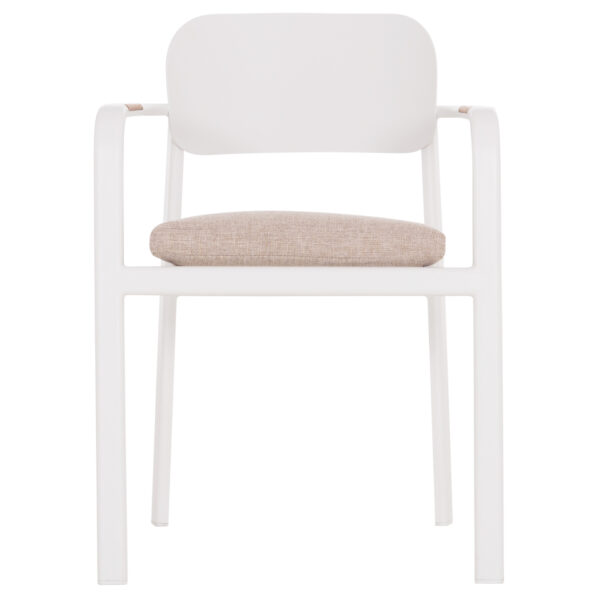 ΠΟΛΥΘΡΟΝΑ ΤΡΑΠΕΖΑΡΙΑΣ ELARA HM6414.02 ΛΕΥΚΟ ΑΛΟΥΜΙΝΙΟ-ΜΠΕΖ OLEFIN--TEAK 56x62x78Υεκ