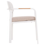 ΠΟΛΥΘΡΟΝΑ ΤΡΑΠΕΖΑΡΙΑΣ ELARA HM6414.02 ΛΕΥΚΟ ΑΛΟΥΜΙΝΙΟ-ΜΠΕΖ OLEFIN--TEAK 56x62x78Υεκ