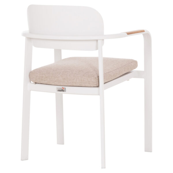 ΠΟΛΥΘΡΟΝΑ ΤΡΑΠΕΖΑΡΙΑΣ ELARA HM6414.02 ΛΕΥΚΟ ΑΛΟΥΜΙΝΙΟ-ΜΠΕΖ OLEFIN--TEAK 56x62x78Υεκ