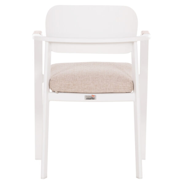 ΠΟΛΥΘΡΟΝΑ ΤΡΑΠΕΖΑΡΙΑΣ ELARA HM6414.02 ΛΕΥΚΟ ΑΛΟΥΜΙΝΙΟ-ΜΠΕΖ OLEFIN--TEAK 56x62x78Υεκ