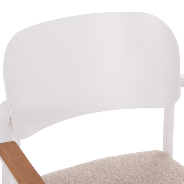 ΠΟΛΥΘΡΟΝΑ ΤΡΑΠΕΖΑΡΙΑΣ ELARA HM6414.02 ΛΕΥΚΟ ΑΛΟΥΜΙΝΙΟ-ΜΠΕΖ OLEFIN--TEAK 56x62x78Υεκ