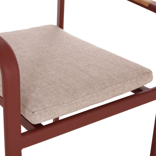 ΠΟΛΥΘΡΟΝΑ ΤΡΑΠΕΖΑΡΙΑΣ ELARA HM6414.07 ΚΕΡΑΜΙΔΙ ΑΛΟΥΜΙΝΙΟ-ΜΠΕΖ OLEFIN--TEAK 56x62x78Υεκ